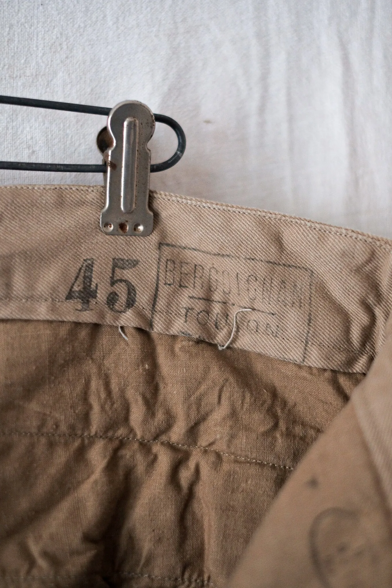 [~ 60's] Taille des pantalons chino de l'armée française M52.45