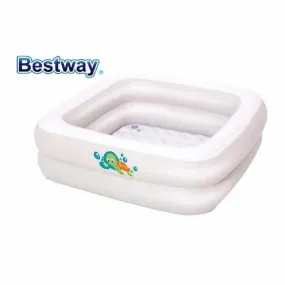 Baignoire Gonflable Carrée à Double Anneau Pour Bébé 86 x 86 x 25 cm Bestway 51116