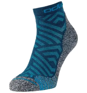 Chaussettes Odlo Quarter Active Warm Hike Graphic Deep Dive Stunning Blue