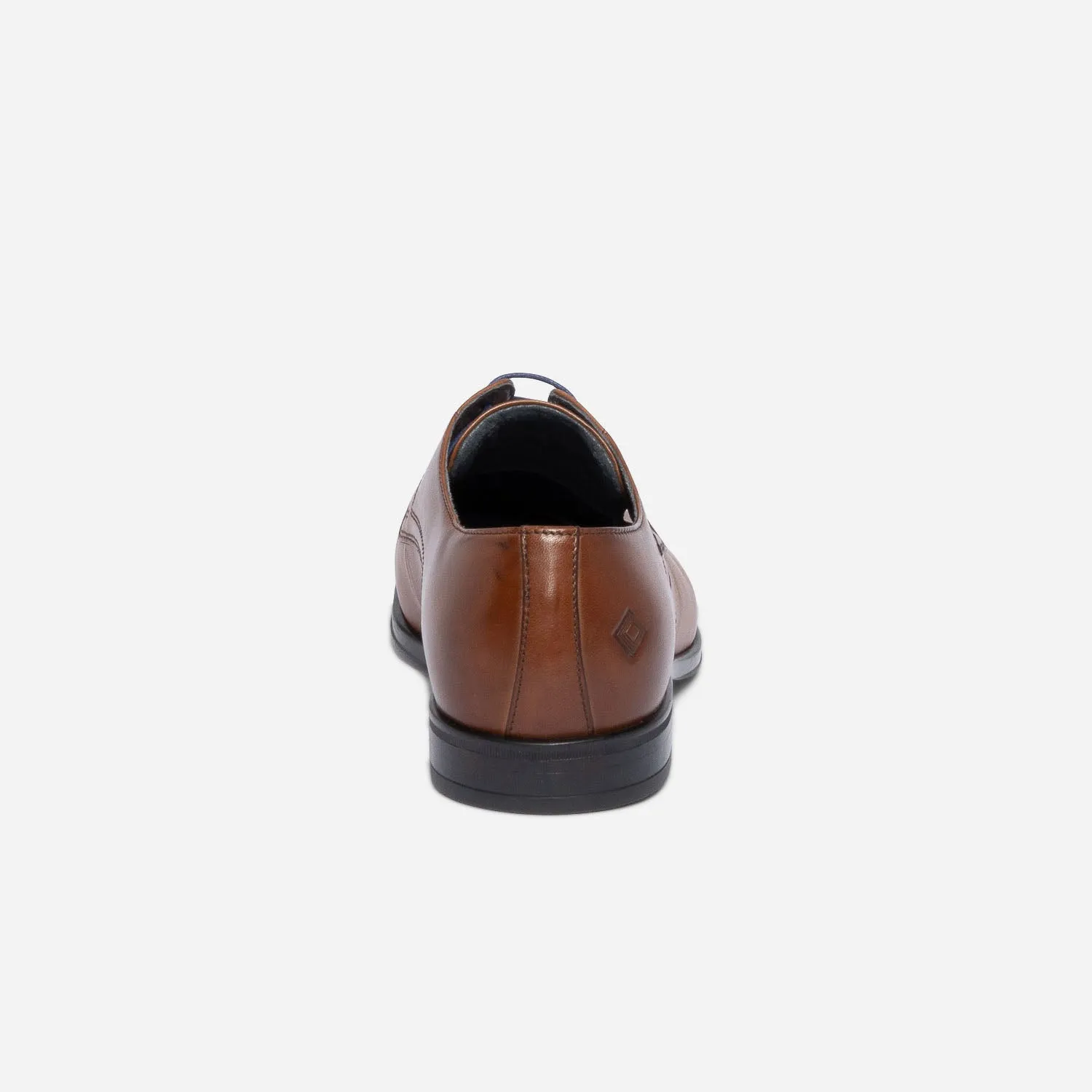 Derby cognac en cuir à lacet bleu - Chaussures de ville Homme | ERAM