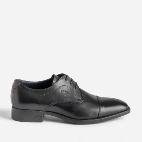 Derby FLUCHOS noir cuir bout droit - Chaussures de ville Homme | ERAM