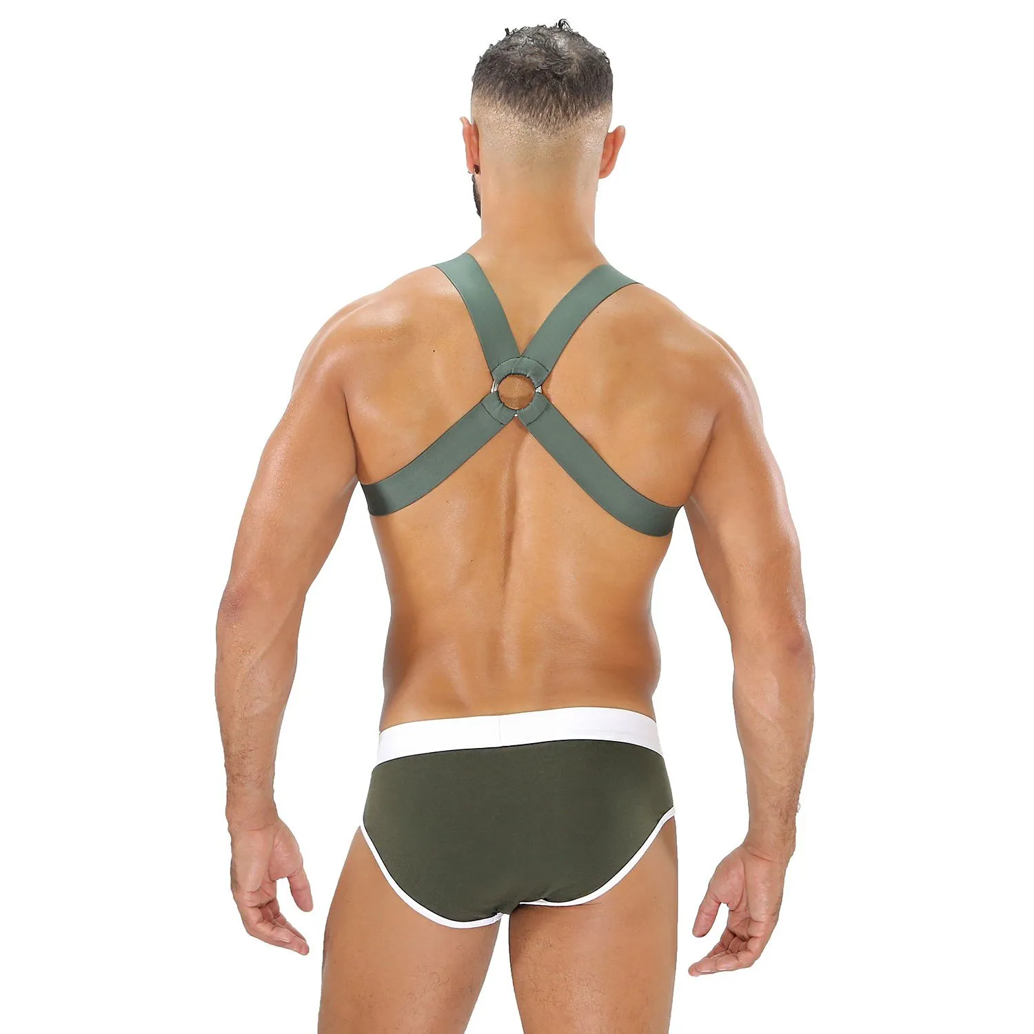 Harnais Elastique Fetish TOf paris - Kaki