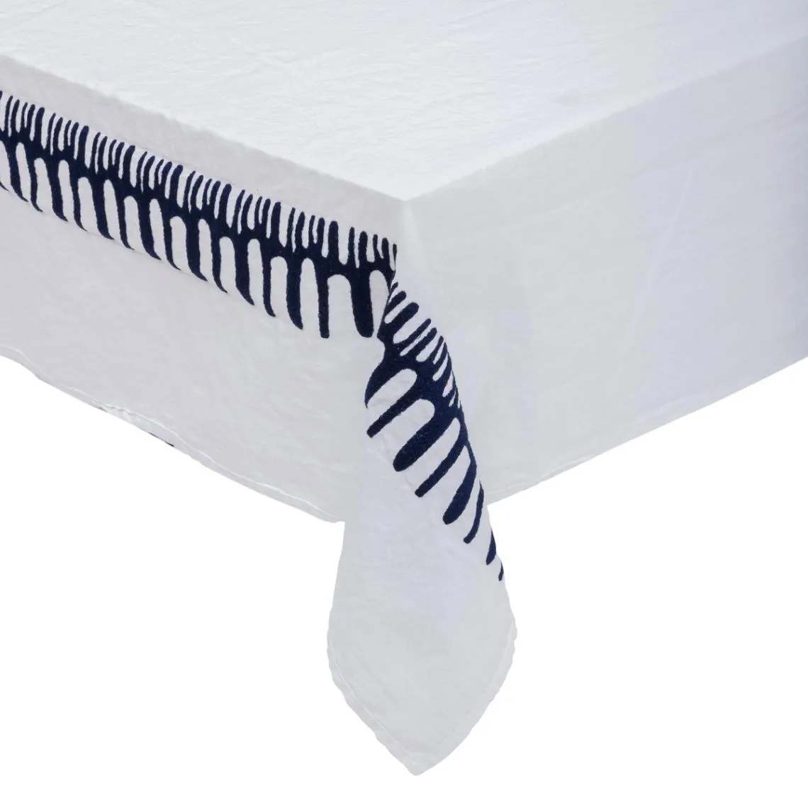 Nappe broderie en coton et lin 
