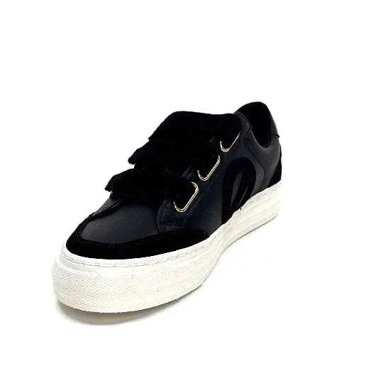 No Name Strike Straps Cuir Noir