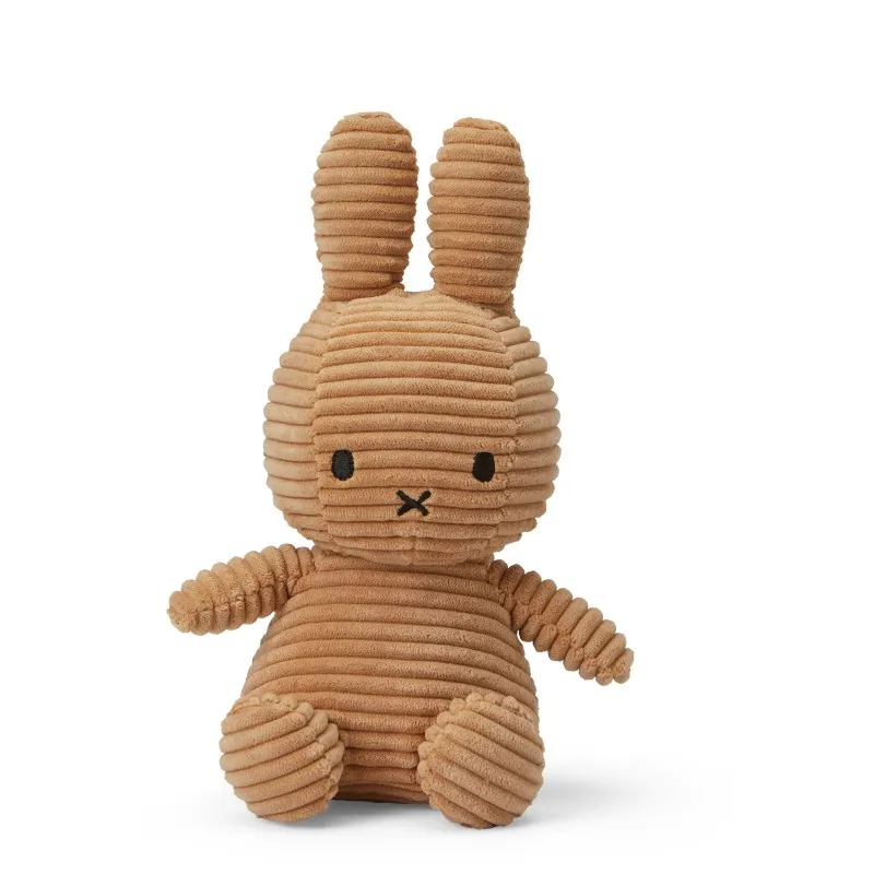 Peluche Miffy en velours côtelé - Beige (23 cm) - BON TON TOYS - Perlin Paon Paon
