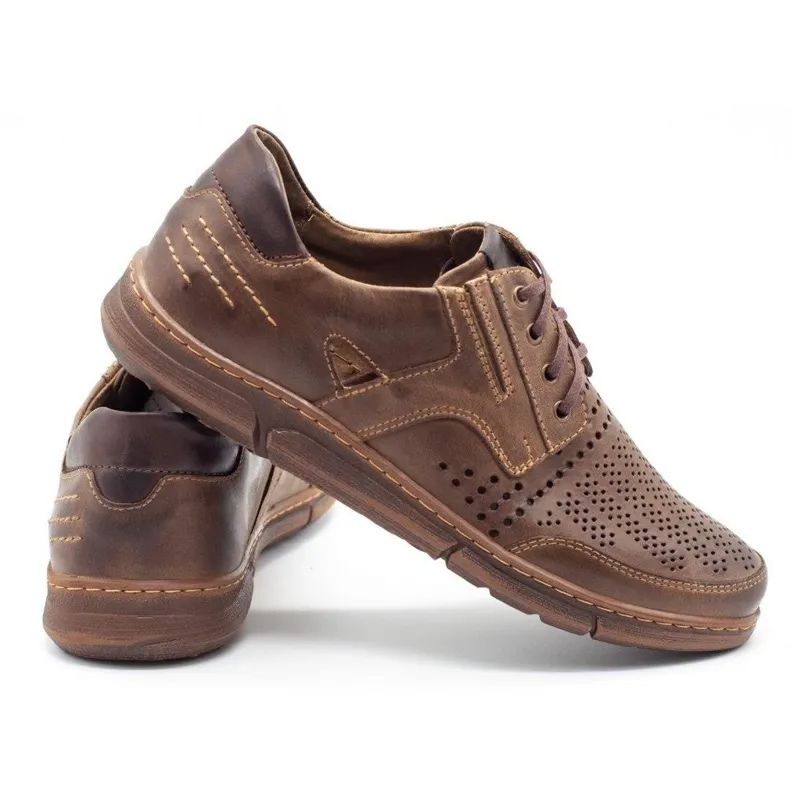 Polbut Chaussures décontractées pour hommes J55 pour l'été marron brun