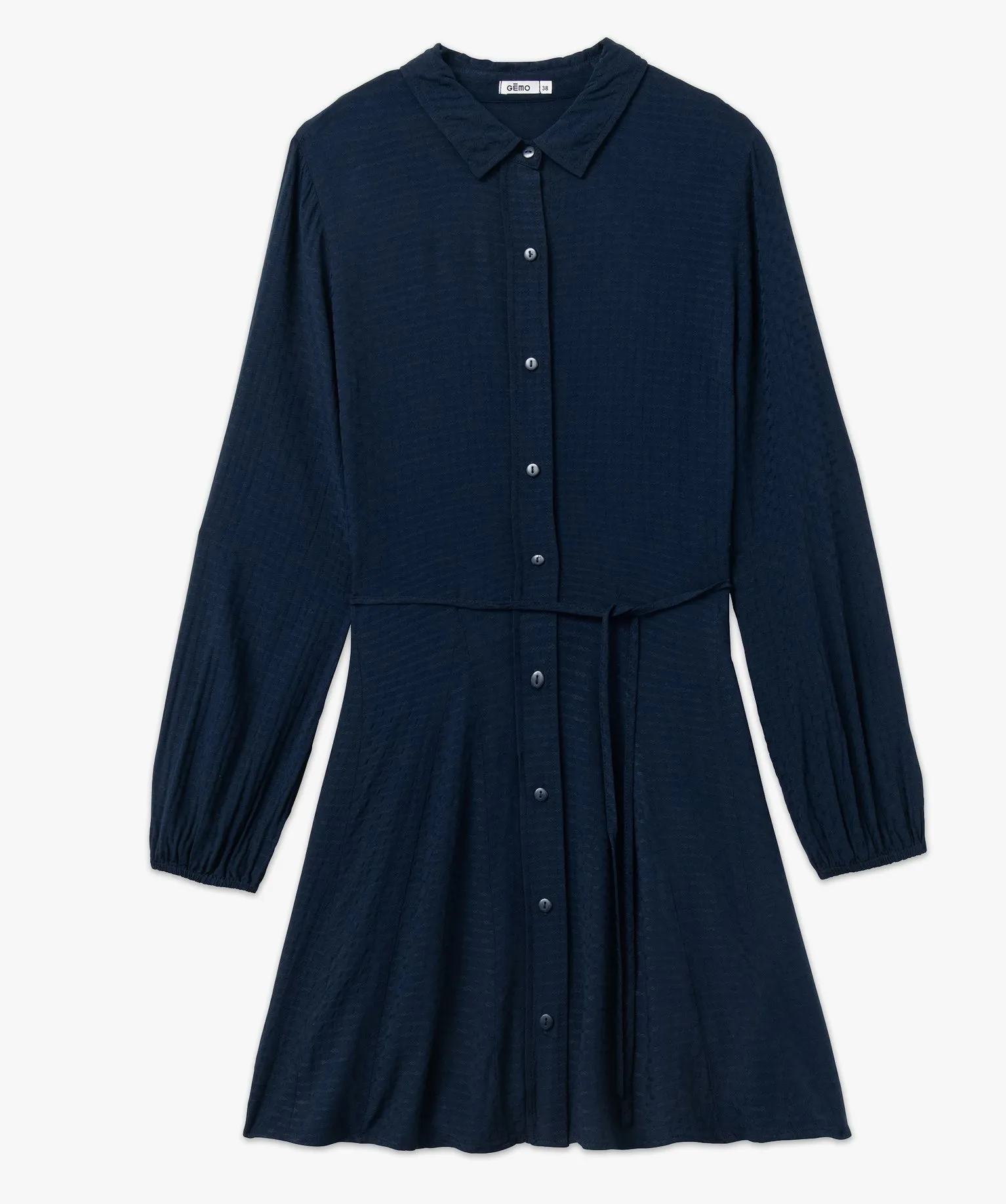 robe chemise a manches longues femme bleu robes chemises