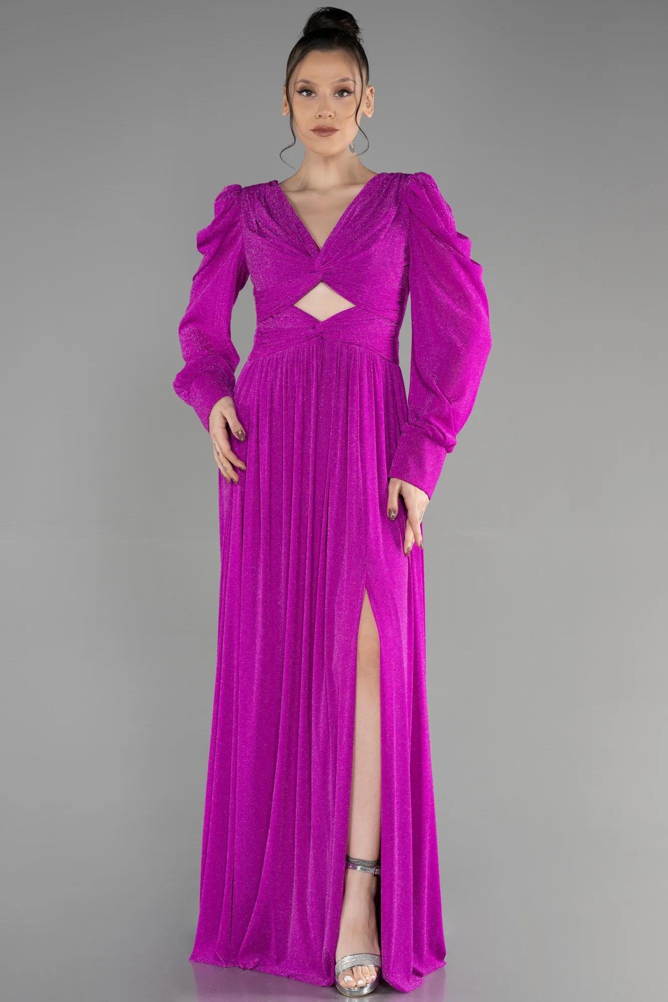Robe de Soirée Longue Bleu Marine ABU3103