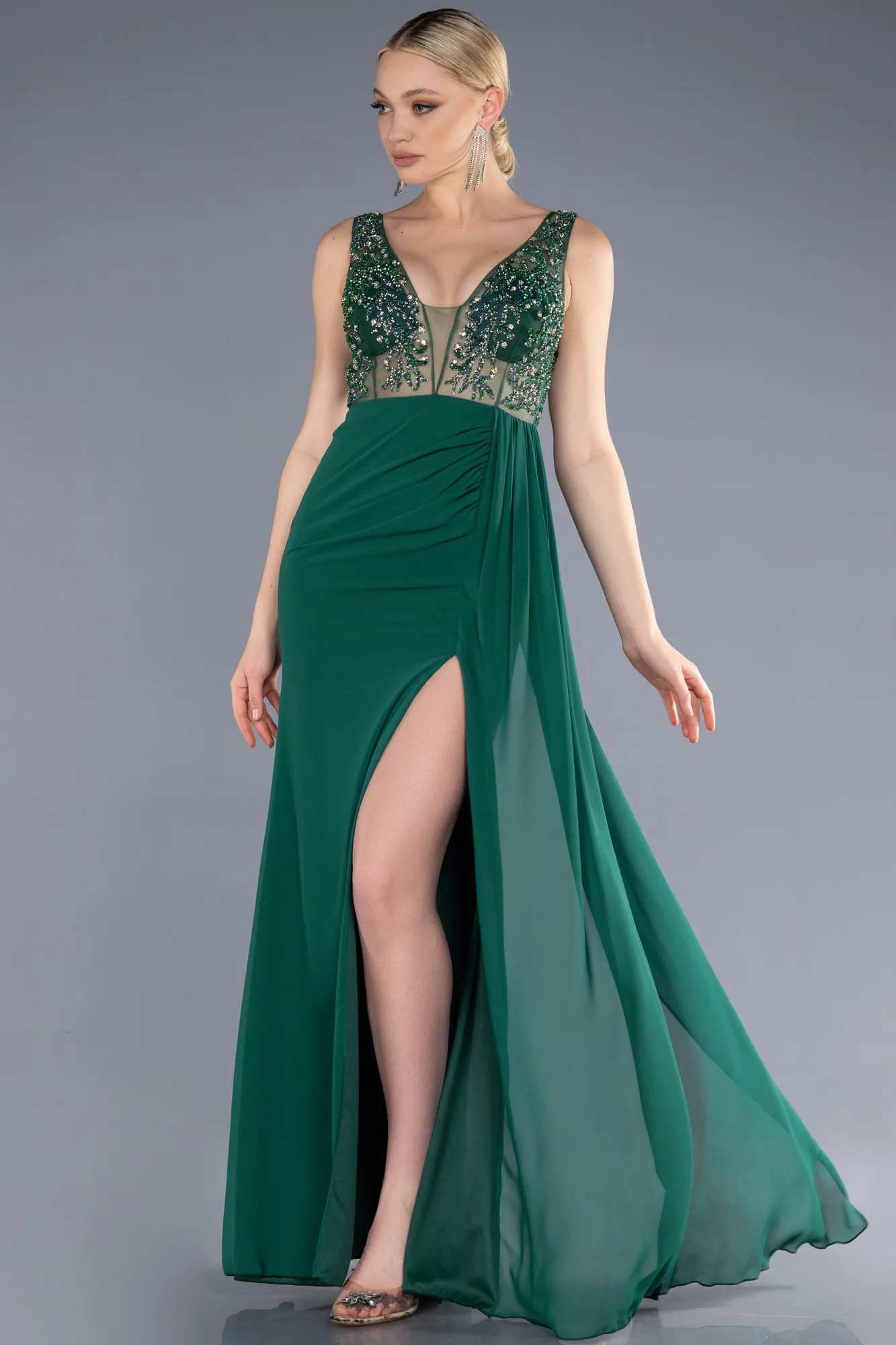 Robe de Soirée Longue Noir ABU3668