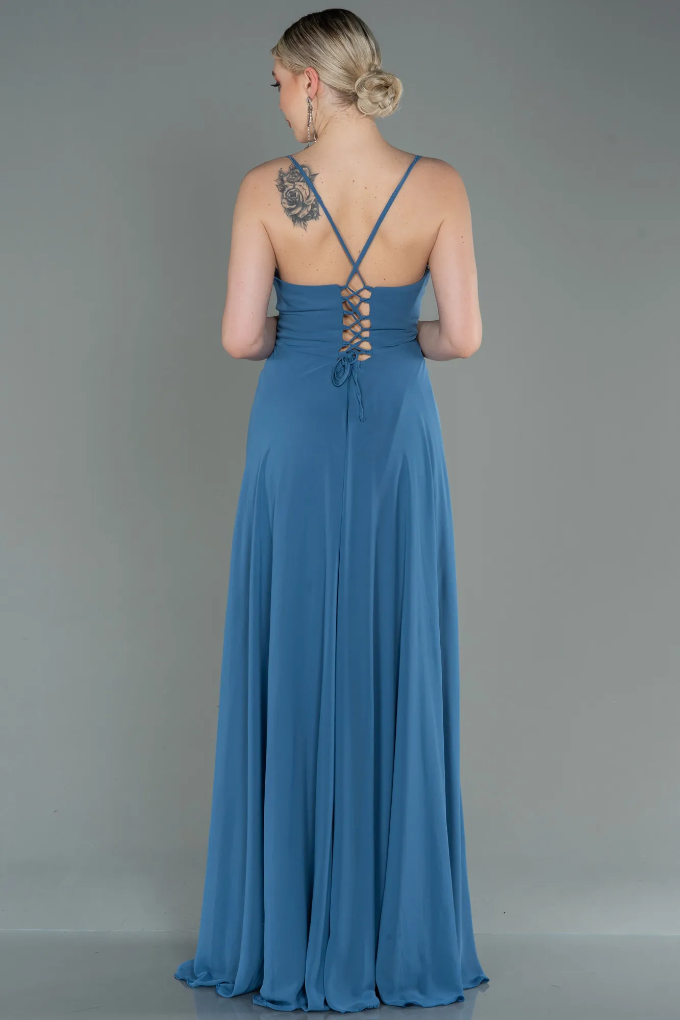 Robe De Soirée Longue Turquoise ABU1305