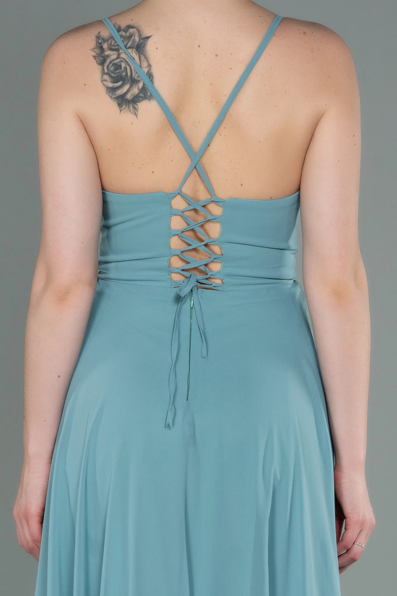 Robe De Soirée Longue Turquoise ABU1305