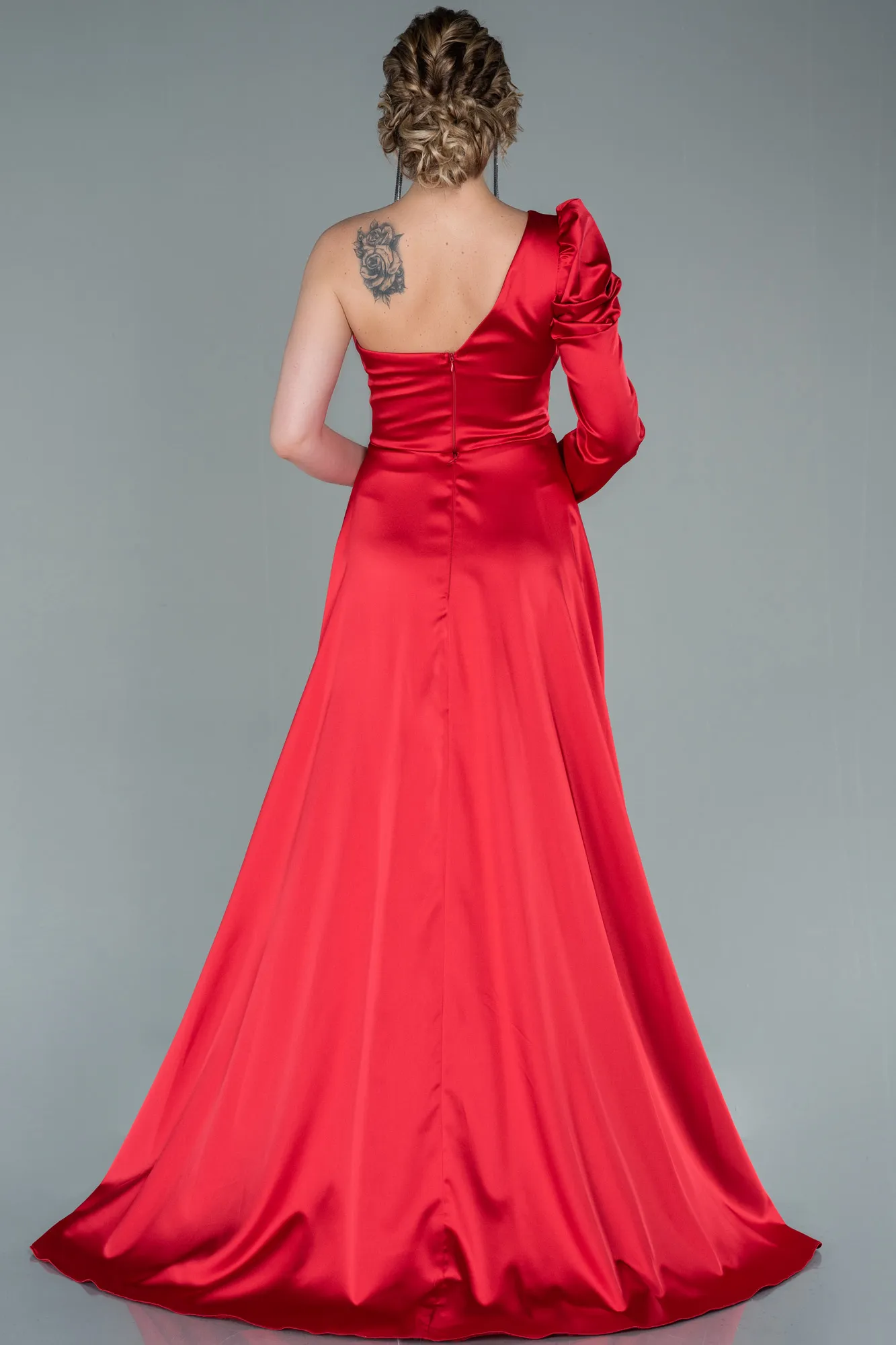 Robe De Soirée Satin Longue Lavande ABU1715