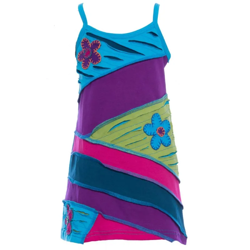 Robe ethnique patchwork - Robes baba cool - Vêtements enfants Poutali