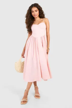 Robe mi-longue en lin