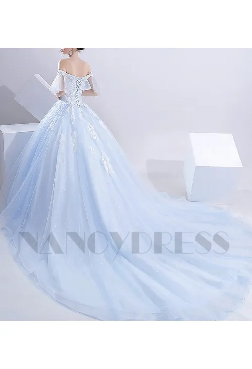 robes de mariée bleu turquoise