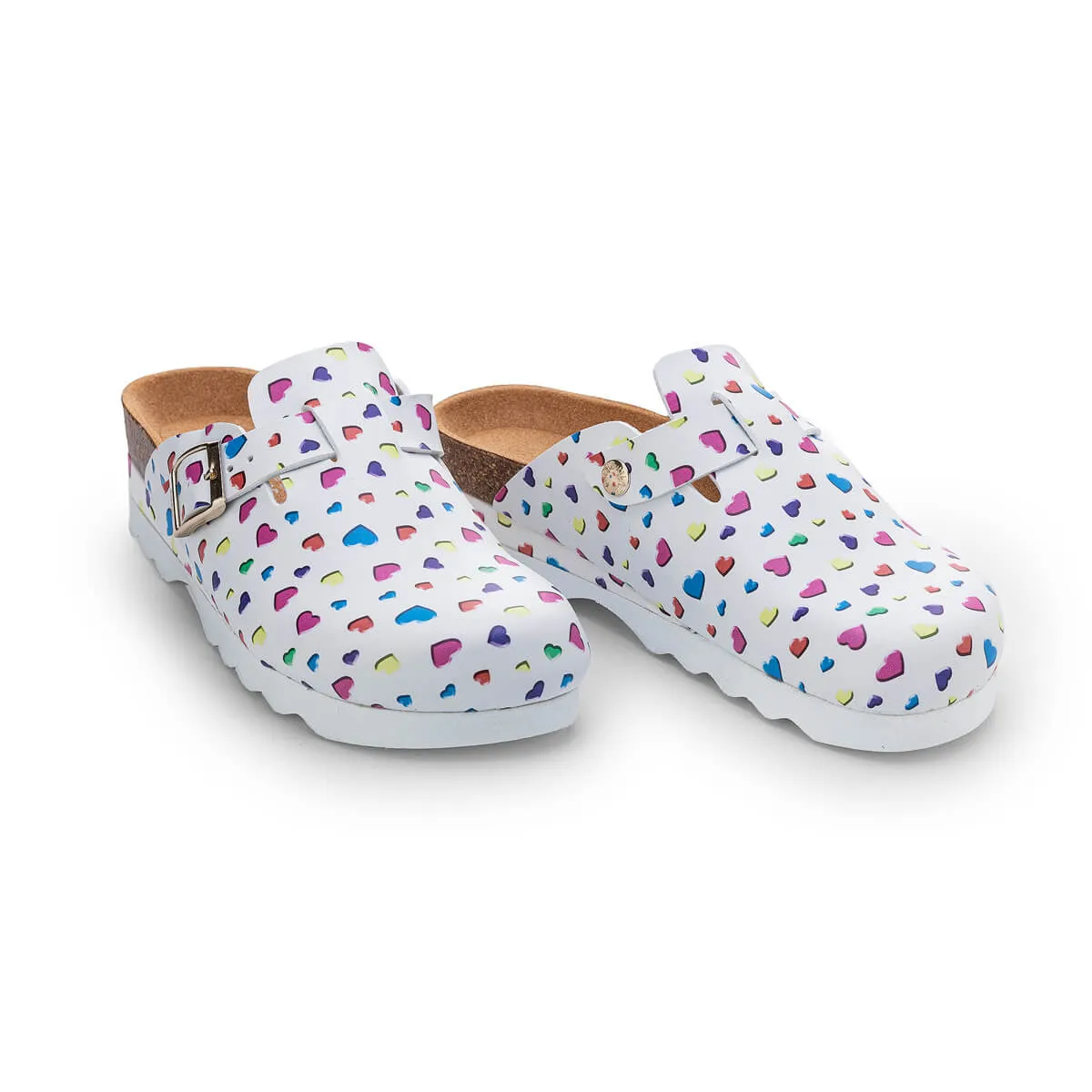 Sabots en cuir à boucle - Blanc