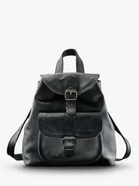 SAC À DOS CUIR NOIR FEMME LeBaroudeur - Noir