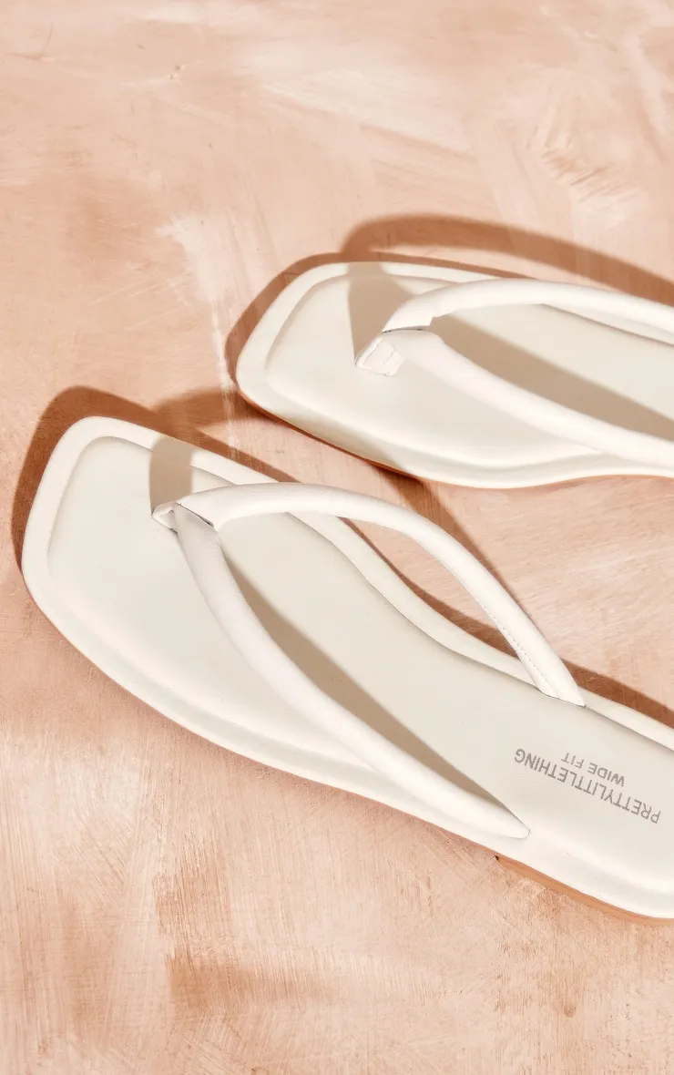 Sandales plates pointure large style tongs blanches en cuir