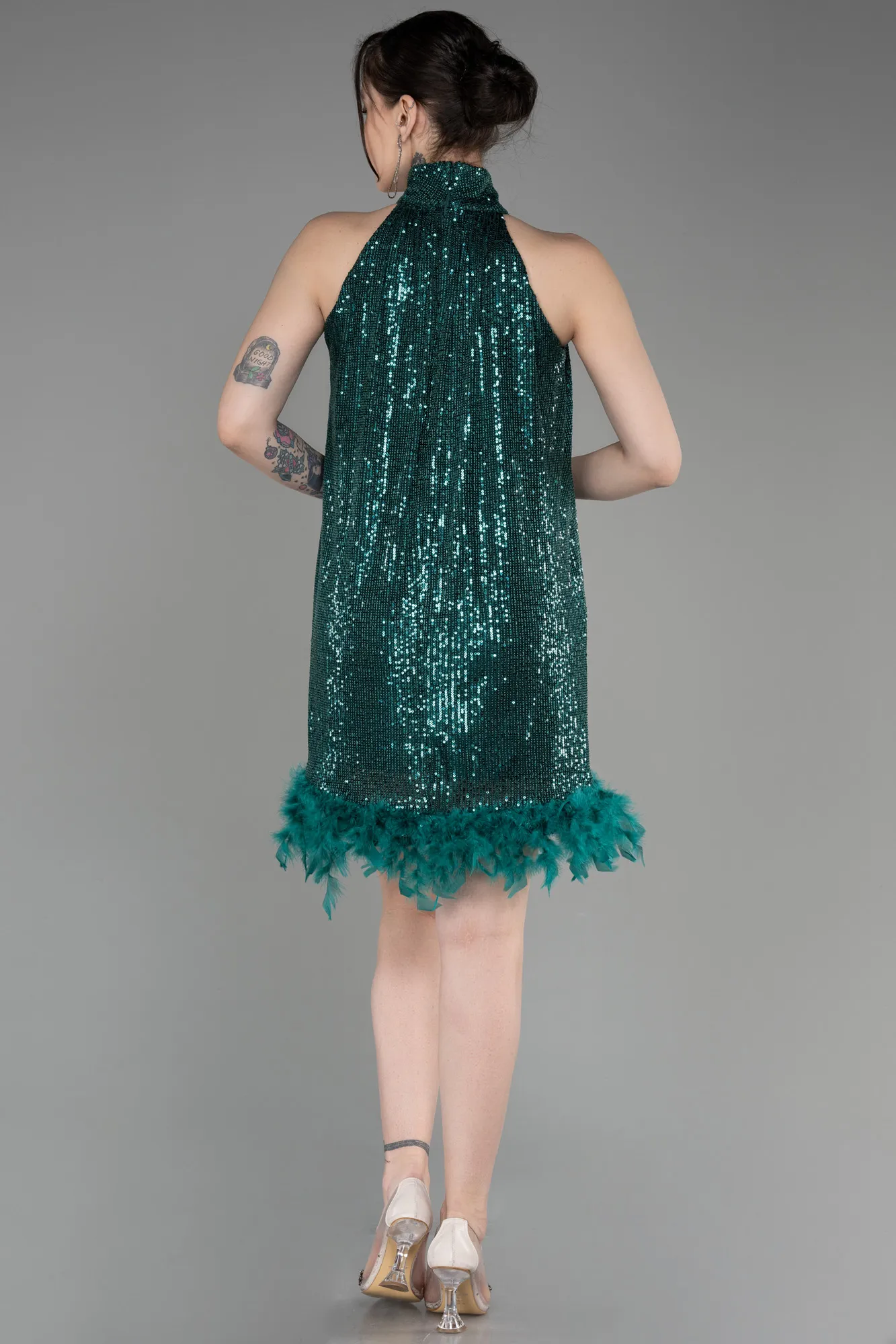 Tenue de Soirée Courte Bleu Marine ABK2049