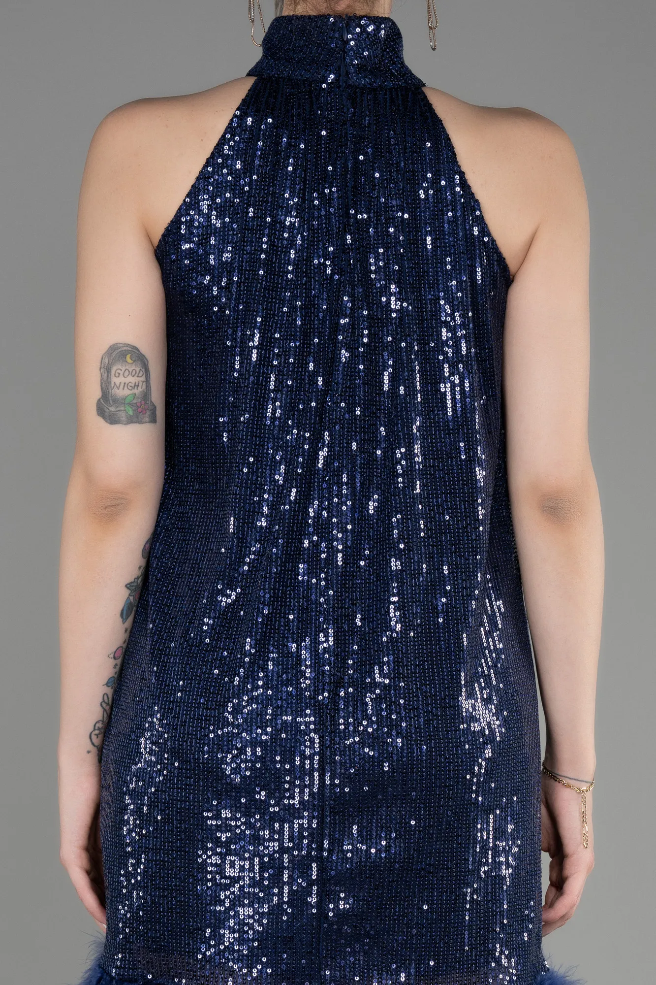 Tenue de Soirée Courte Bleu Marine ABK2049
